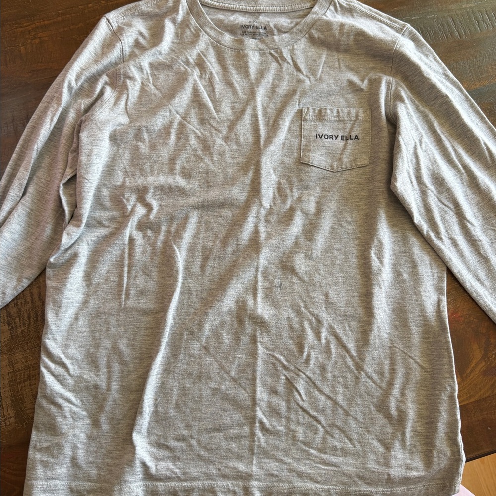 Ivory Ella Heather Gray Logo Tee
